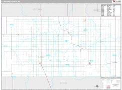 La Moure County, ND Digital Map Premium Style